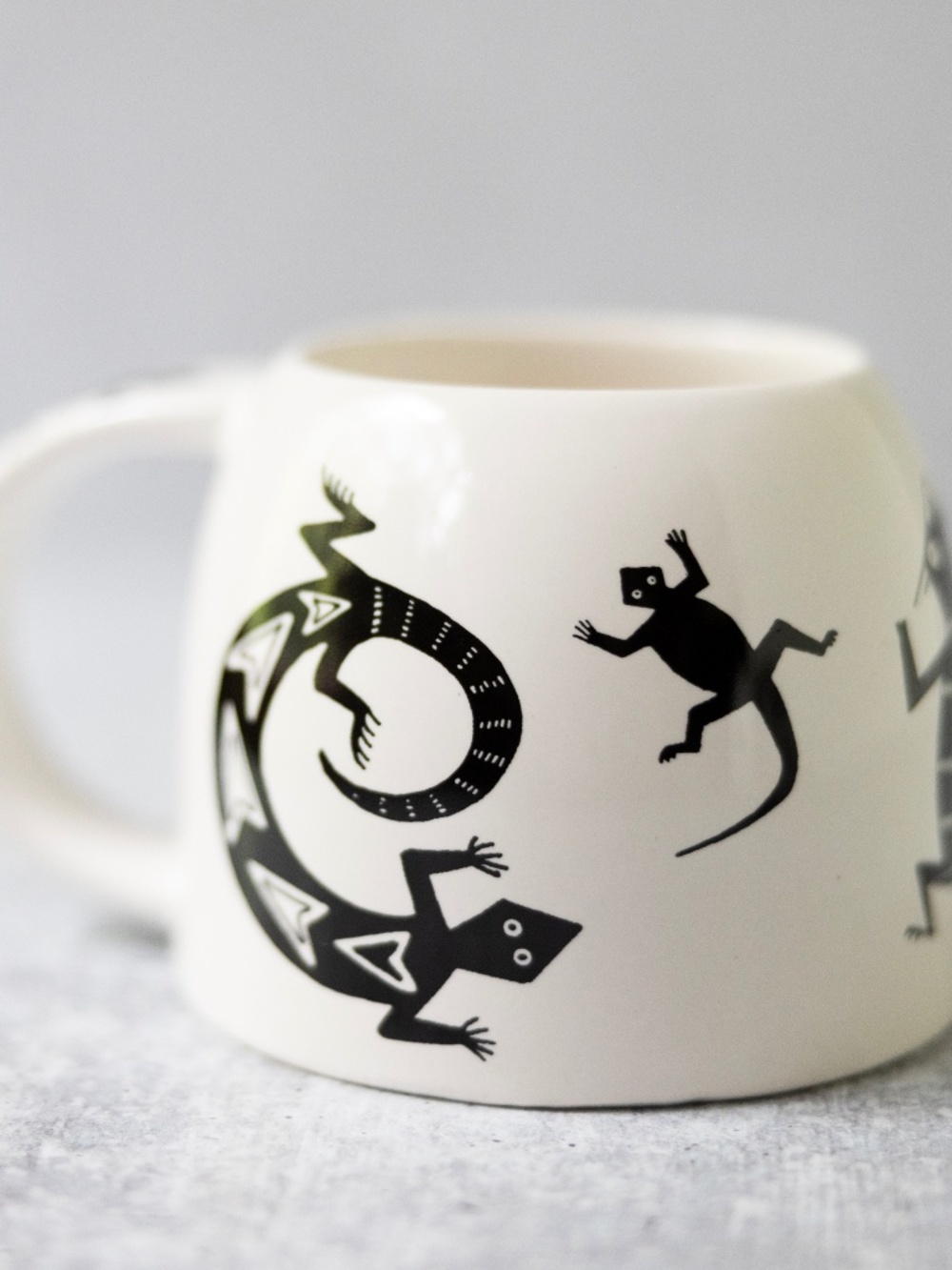 Treasure Chest VTG Southwestern Pottery Lizard Mug Las Cruces New Mexico #250